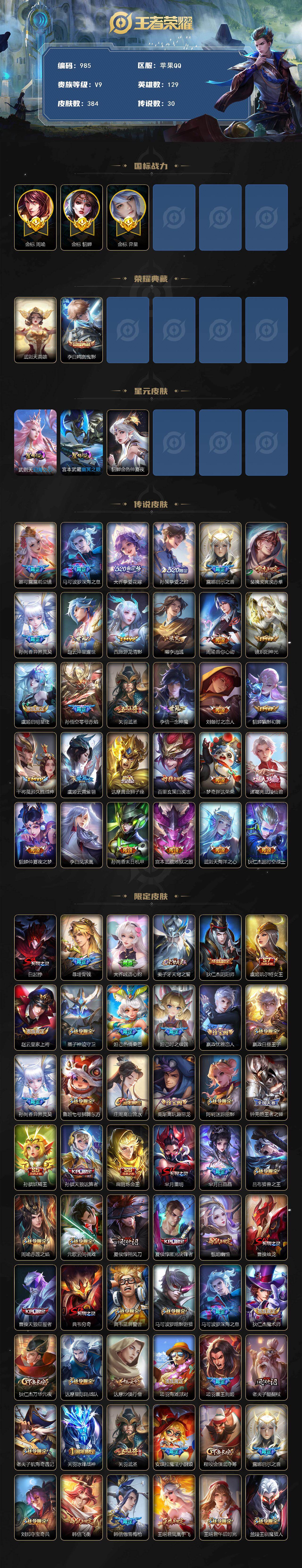 WZCMW495967王者荣耀账号详情图2