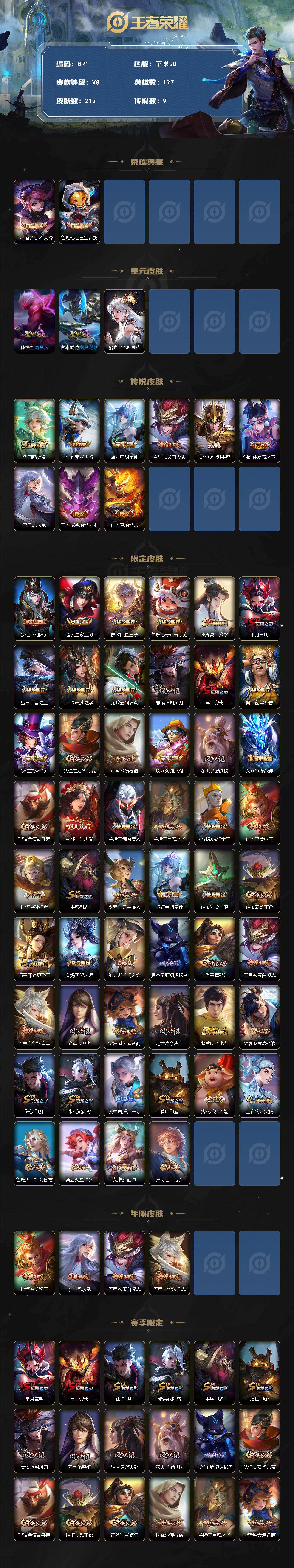 WZLFY485238王者荣耀账号详情图2