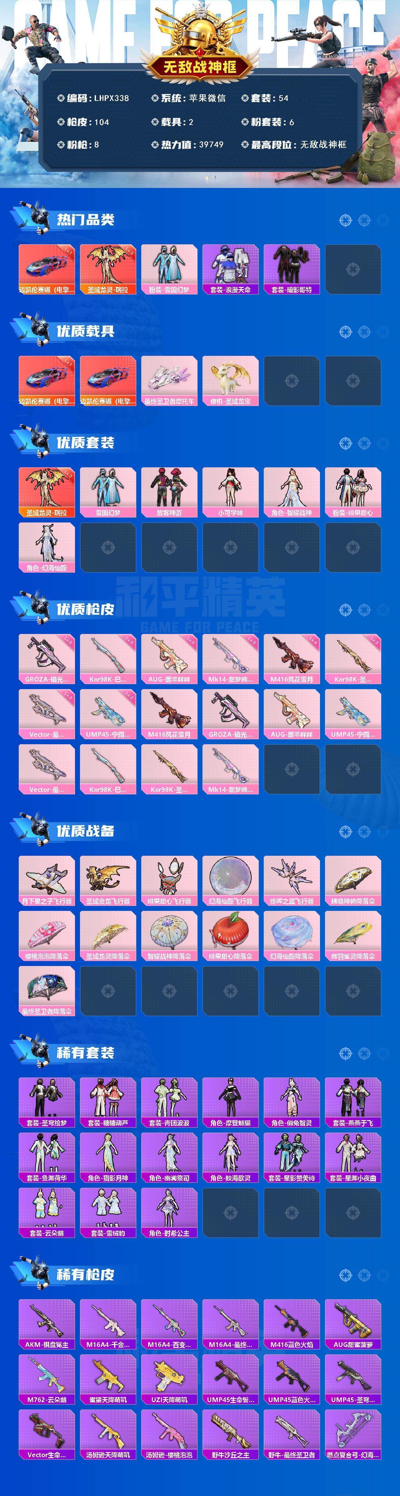 HPCMW463576和平精英账号详情图2