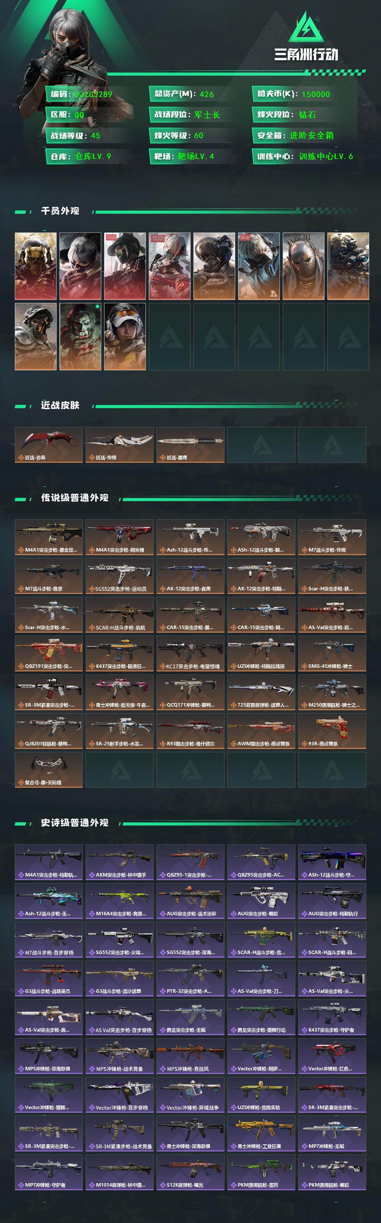 SJZQM423094三角洲行动账号详情图3