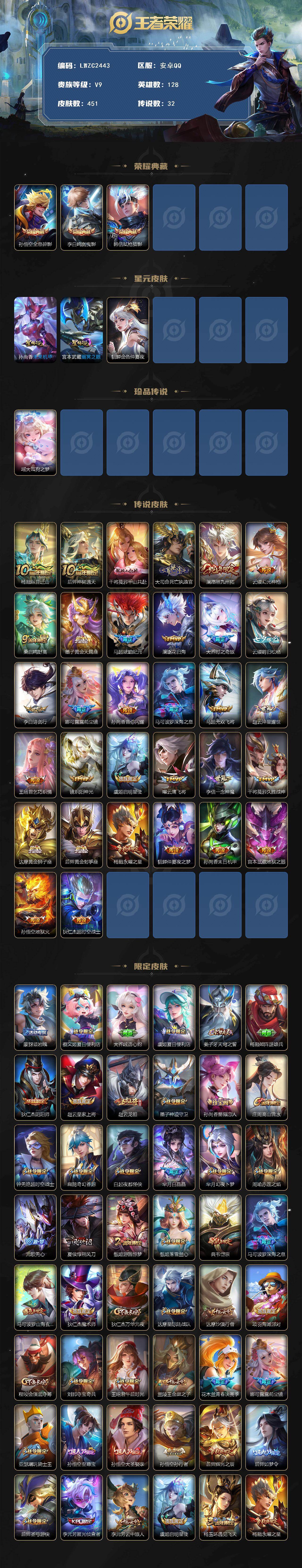 WZCMW4114694王者荣耀账号详情图2