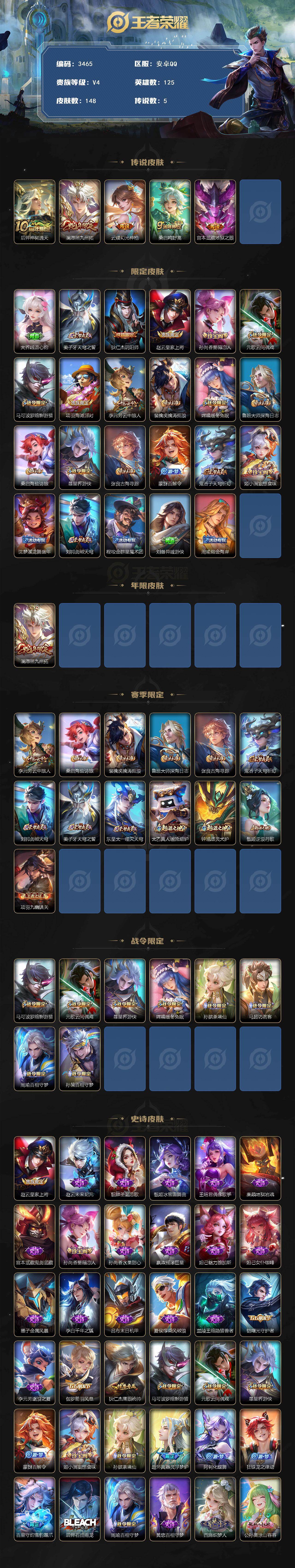 WZCMW4119008王者荣耀账号详情图2