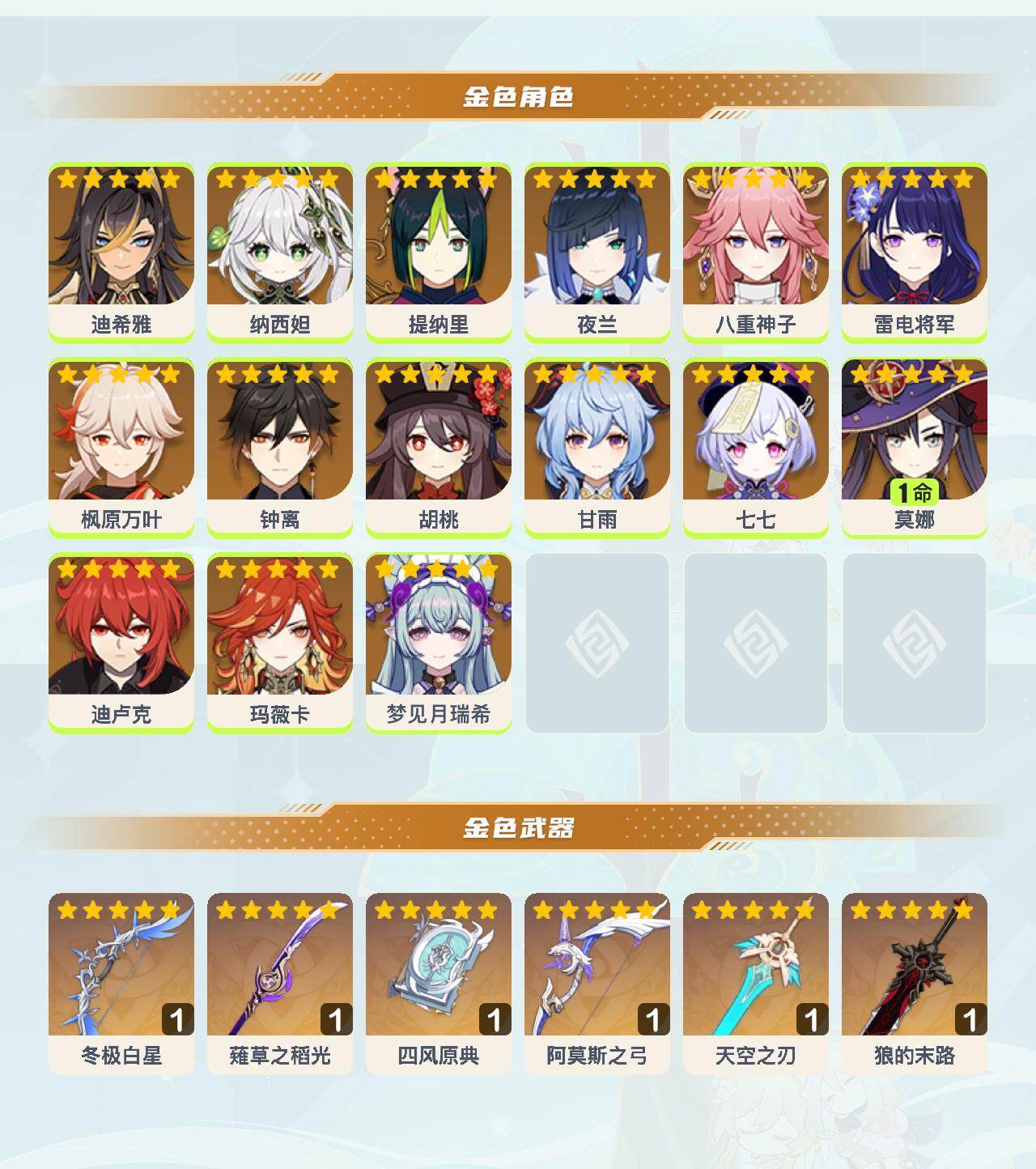 YSEY41213原神账号详情图3 YSEY41213原神账号详情图3