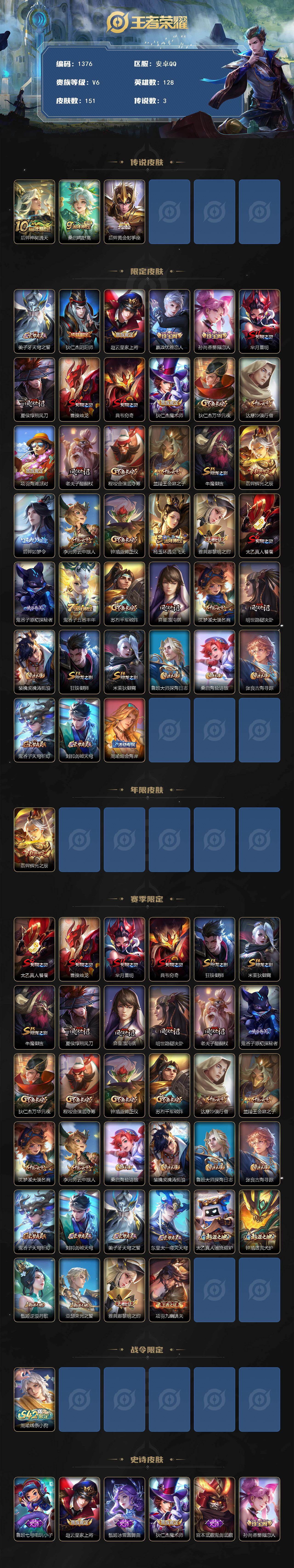 WZKG488161王者荣耀账号详情图2