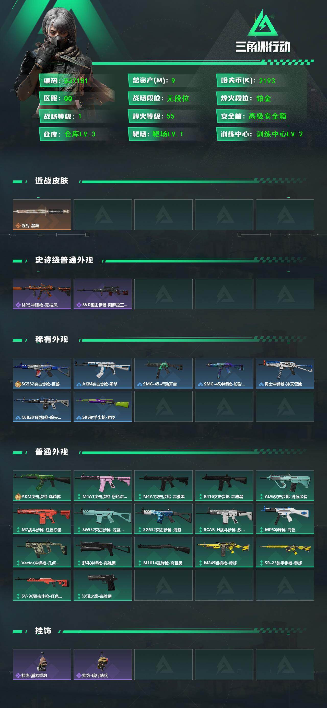 SJZEY423397三角洲行动账号详情图2