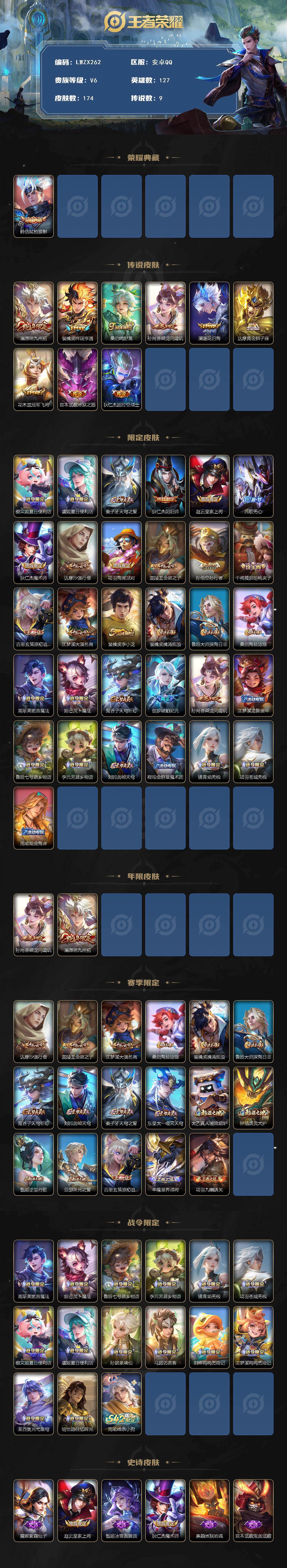 WZLX487998王者荣耀账号详情图2