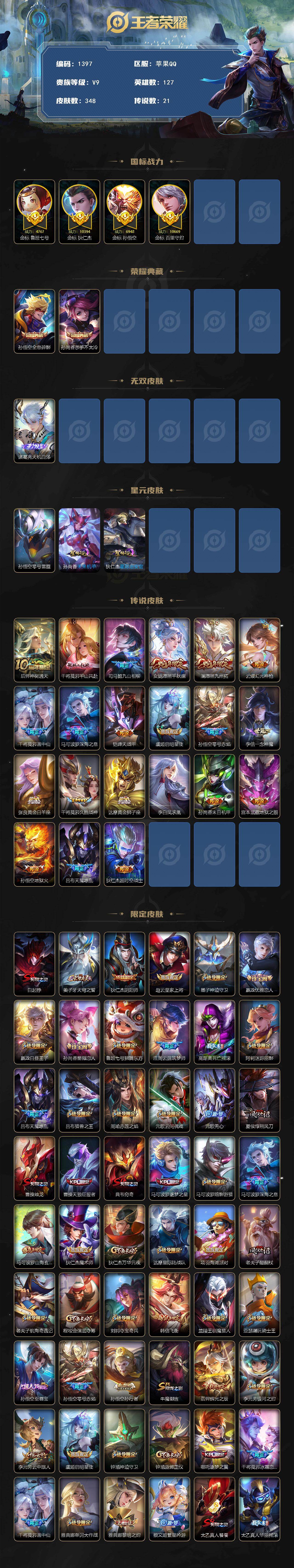 WZKG486910王者荣耀账号详情图2