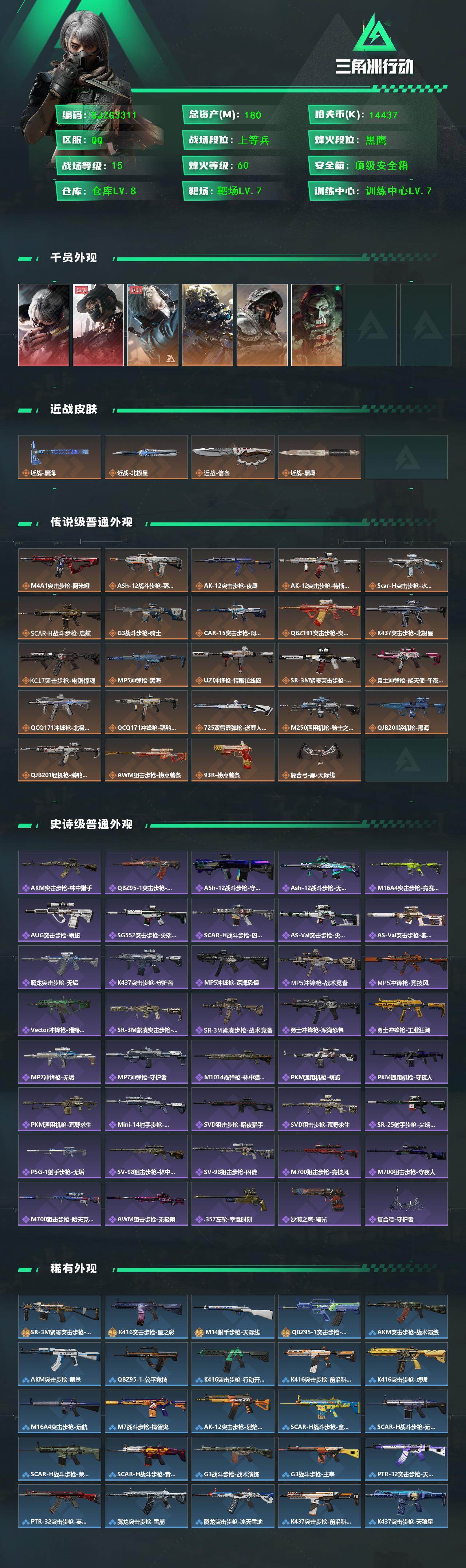 SJZQM423588三角洲行动账号详情图3