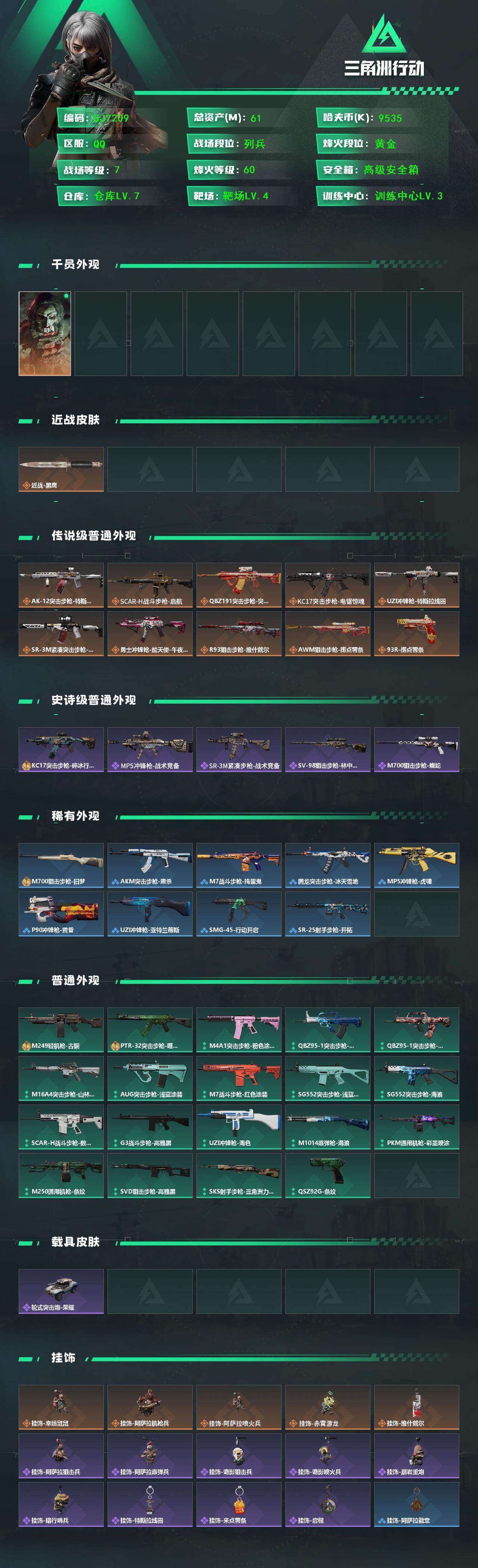 SJZEY423608三角洲行动账号详情图2 SJZEY423608三角洲行动账号详情图2