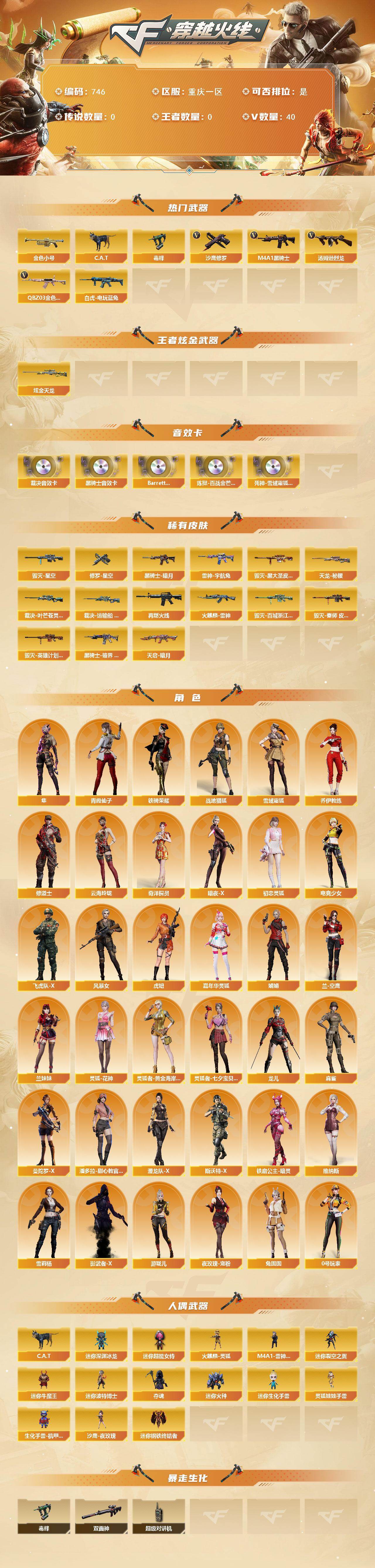 CFLX427694穿越火线账号详情图2