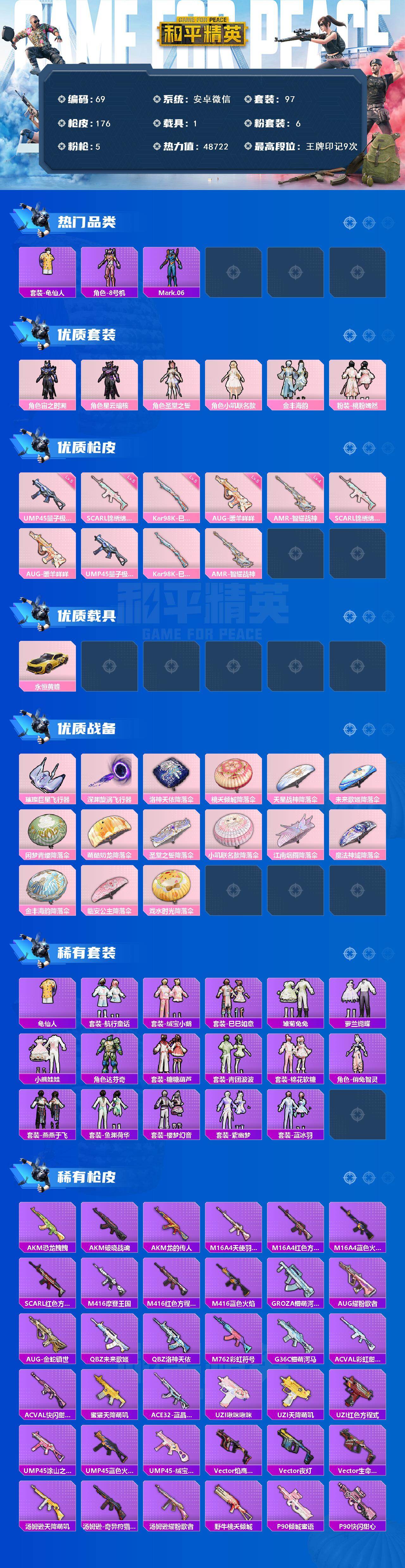 HPQYYX445922和平精英账号详情图2