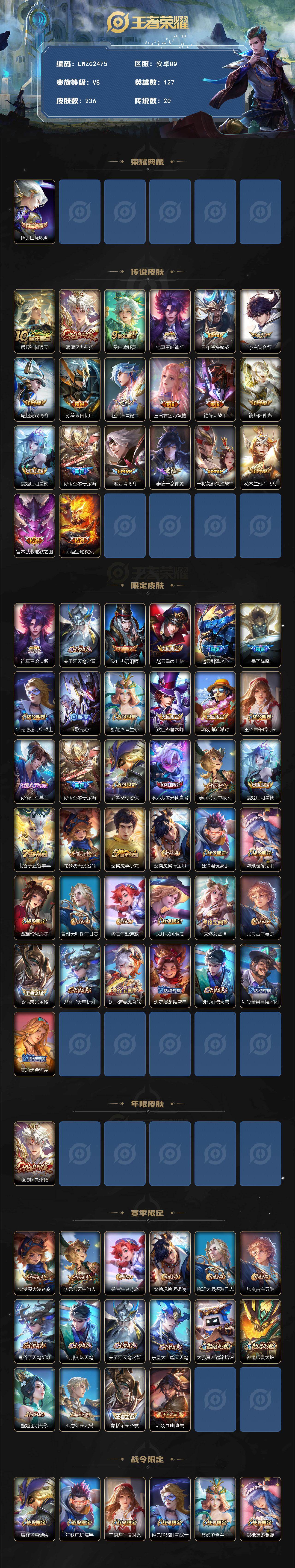 WZCMW4114775王者荣耀账号详情图2