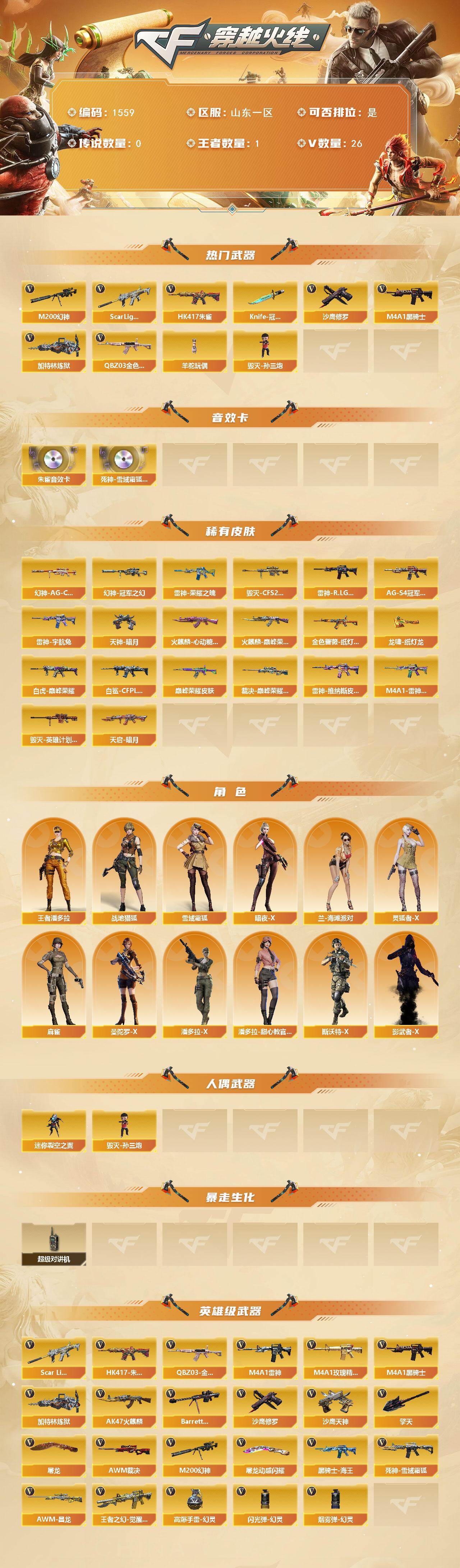 CFCMW421710穿越火线账号详情图2