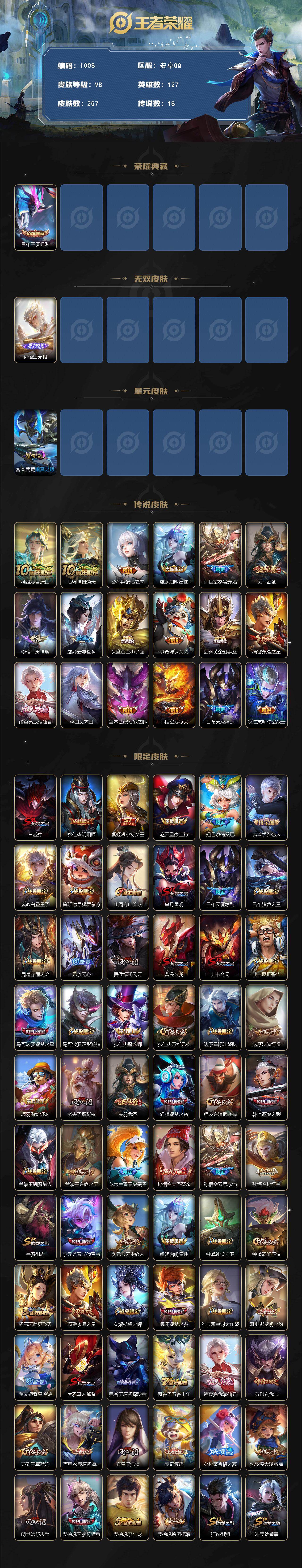 WZCMW495818王者荣耀账号详情图2