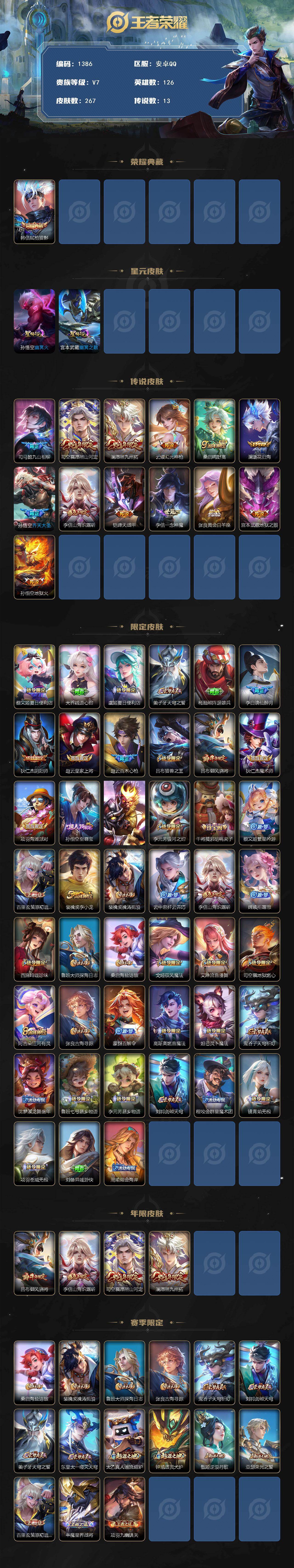 WZKG4100557王者荣耀账号详情图2