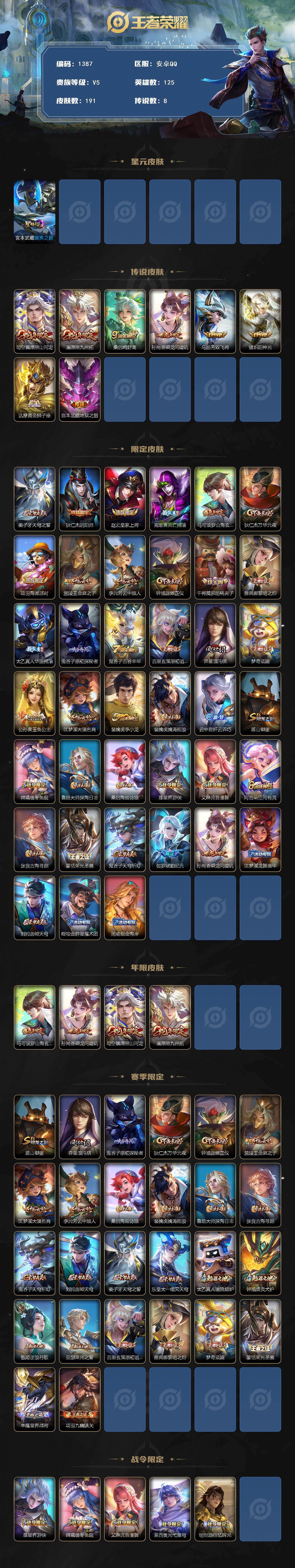 WZKG486619王者荣耀账号详情图2