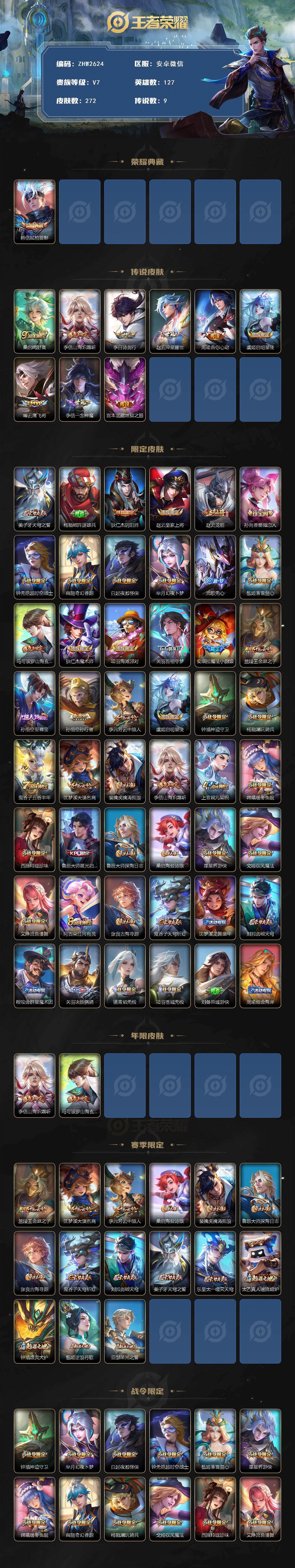 WZLE486693王者荣耀账号详情图2