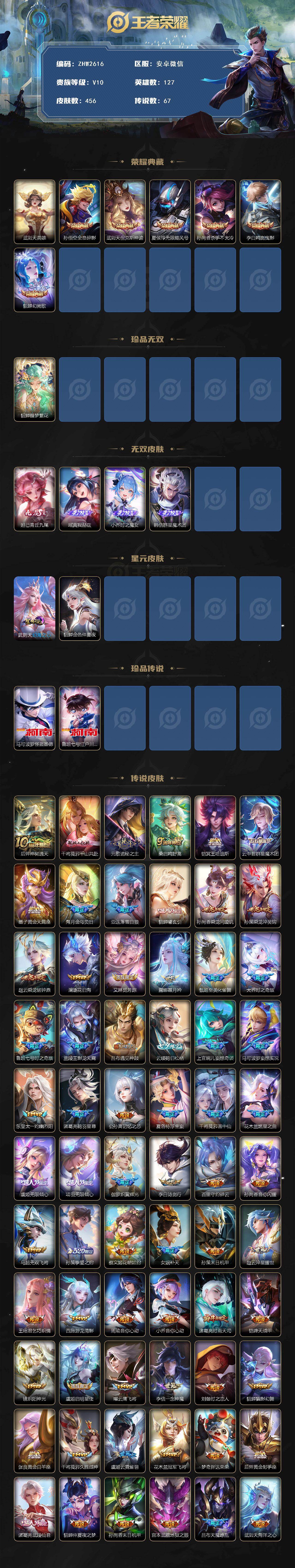 WZLE486703王者荣耀账号详情图2