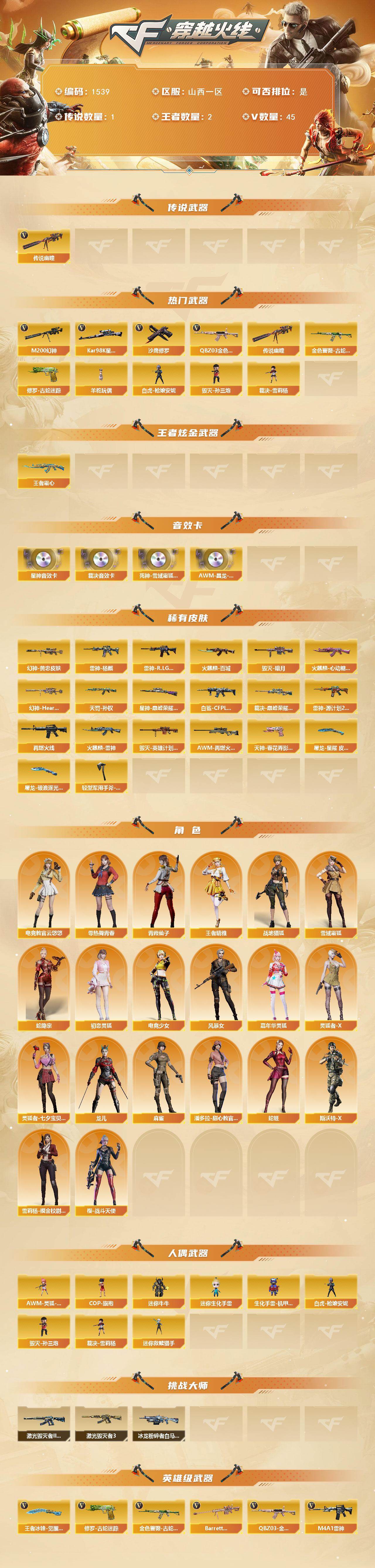 CFCMW421950穿越火线账号详情图2