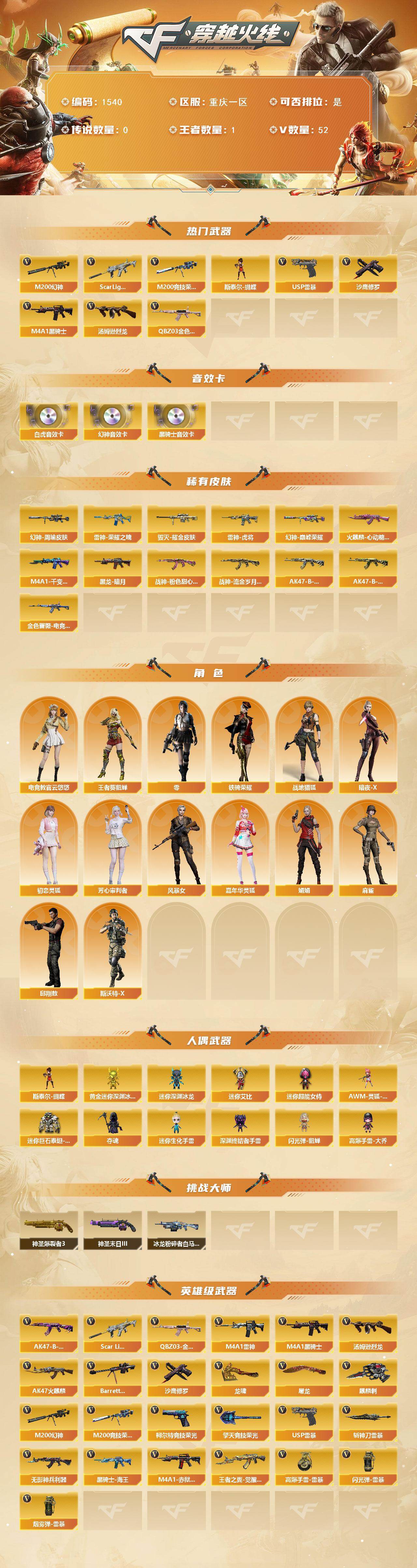 CFCMW421709穿越火线账号详情图2