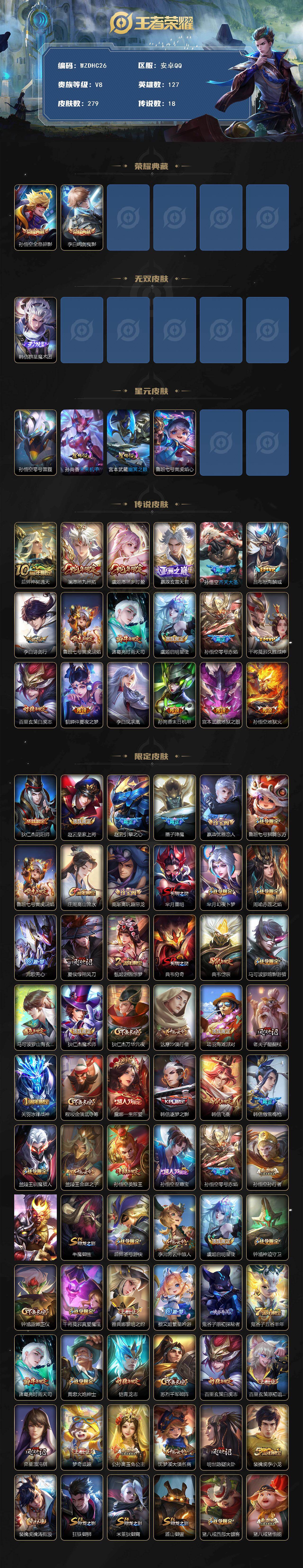 WZ03490079王者荣耀账号详情图2