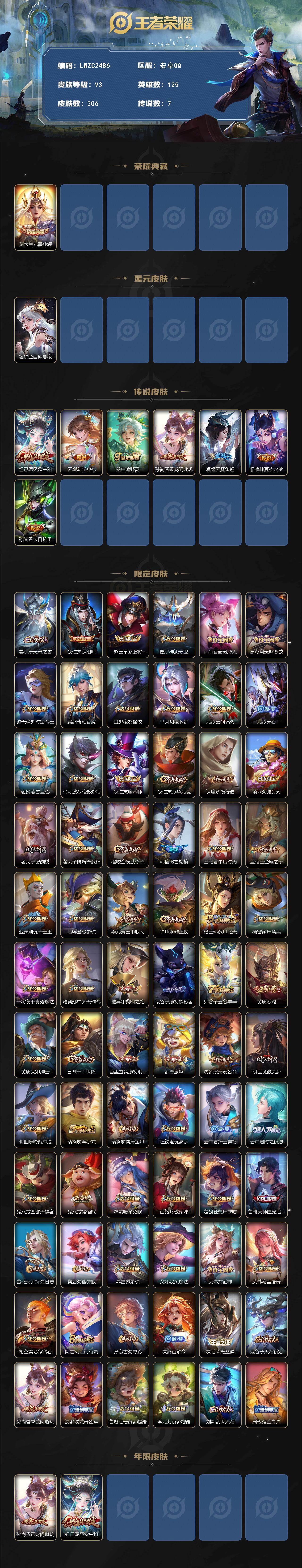 WZCMW4114574王者荣耀账号详情图2