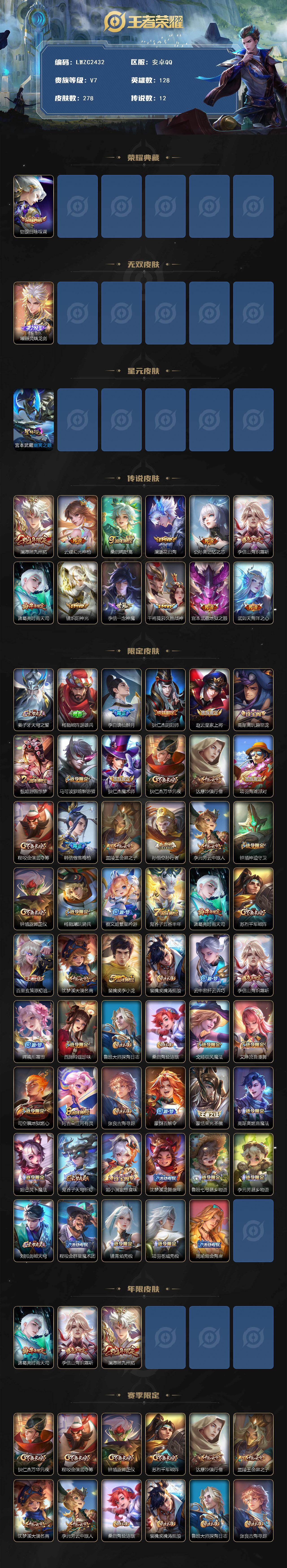 WZCMW4114752王者荣耀账号详情图2