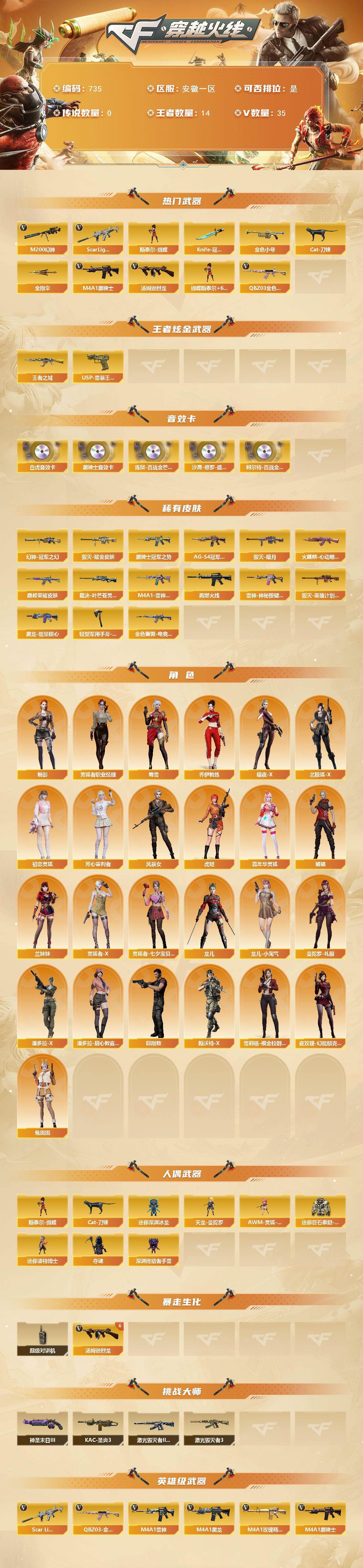 CFLX427484穿越火线账号详情图2