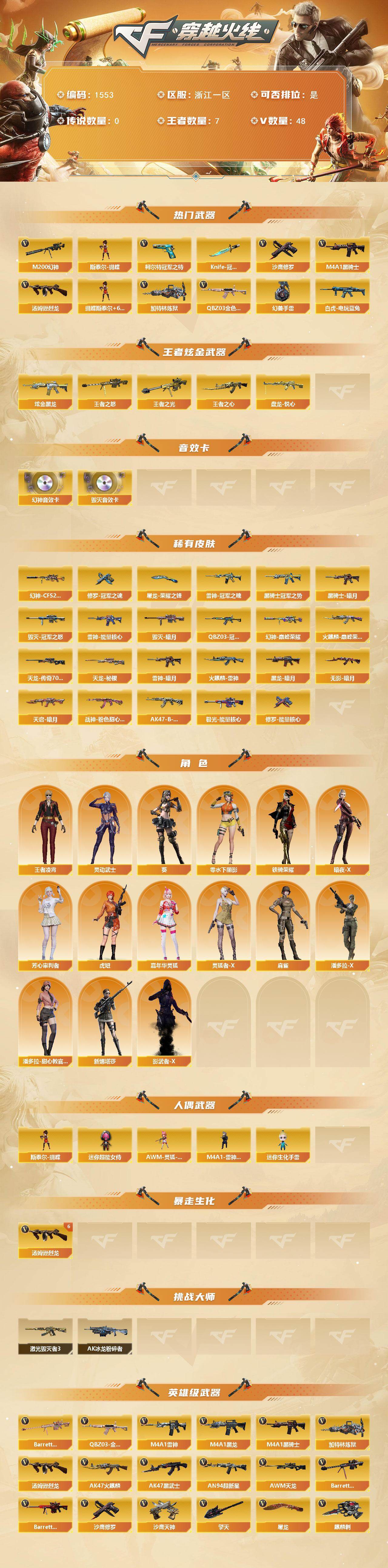 CFCMW421978穿越火线账号详情图2