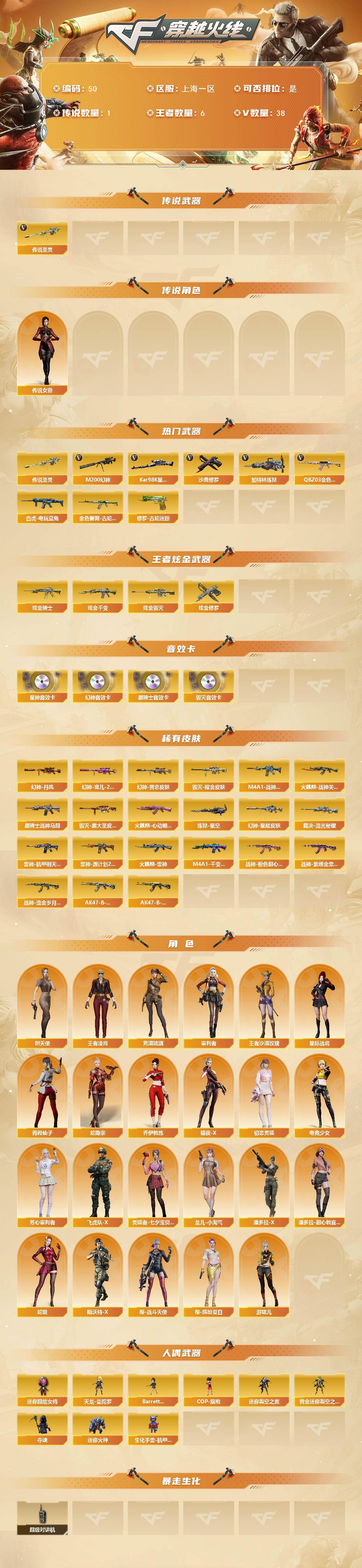 CFQYYX418729穿越火线账号详情图2