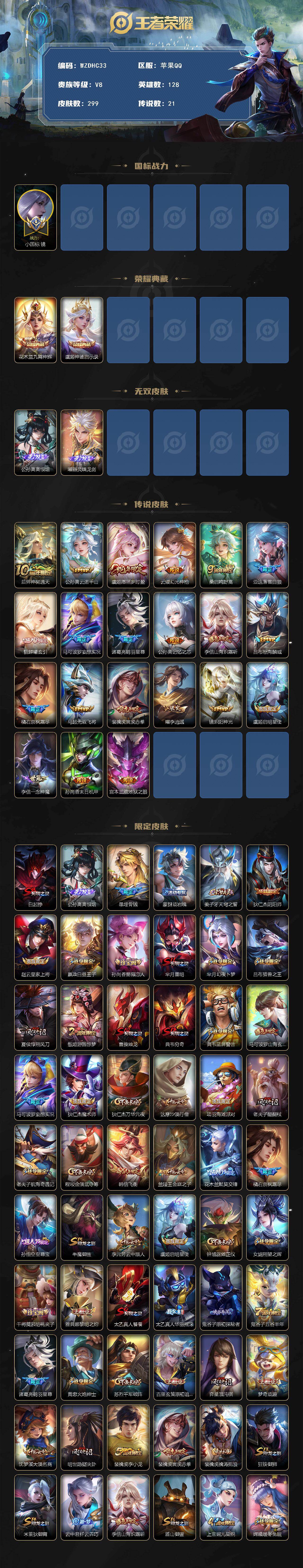 WZ03490687王者荣耀账号详情图2