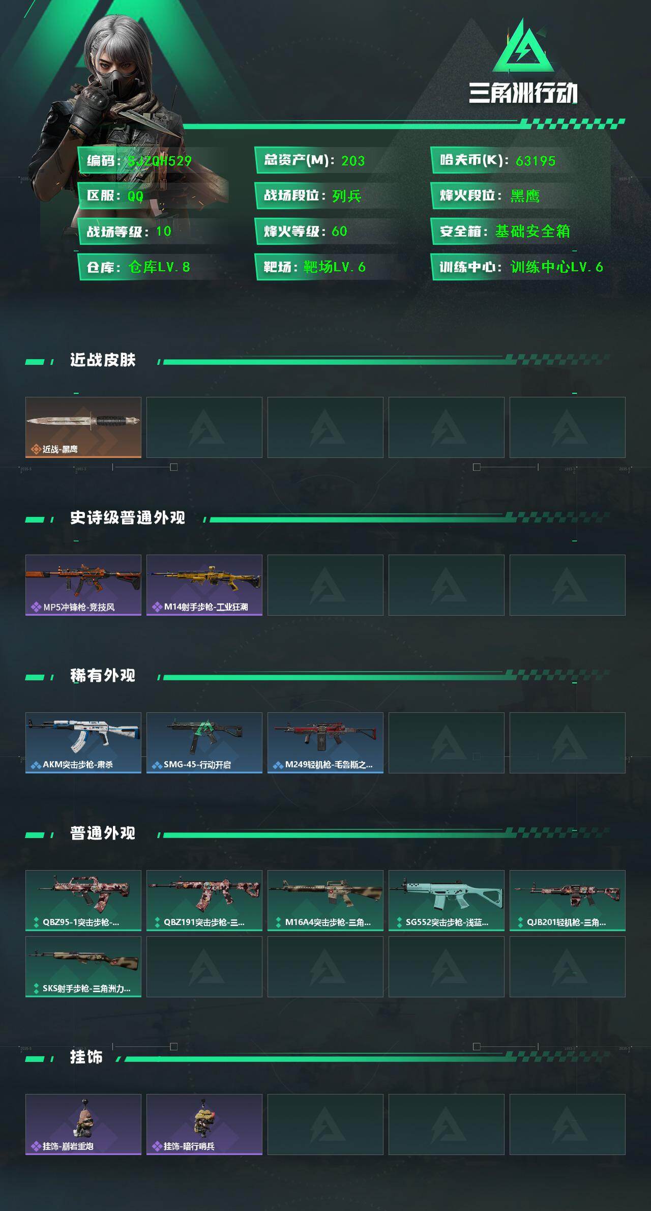 SJZQM424385三角洲行动账号详情图3 SJZQM424385三角洲行动账号详情图3