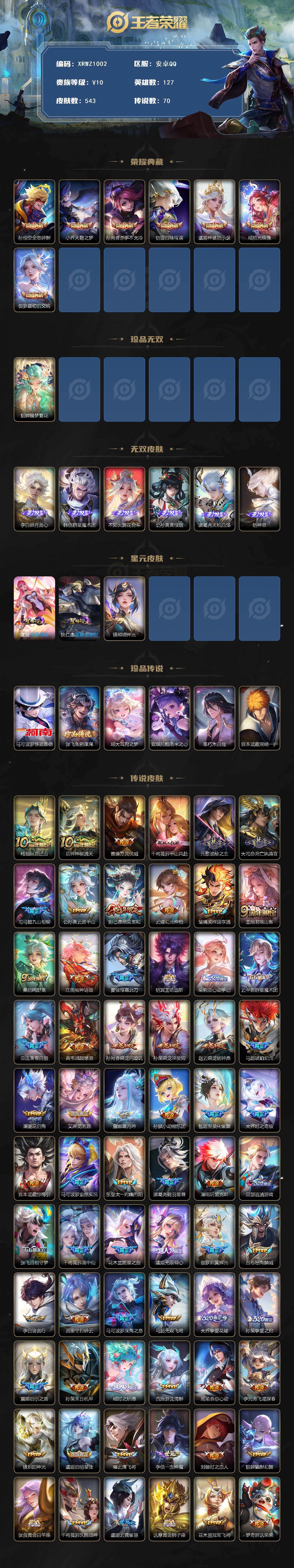 WZJM494003王者荣耀账号详情图2