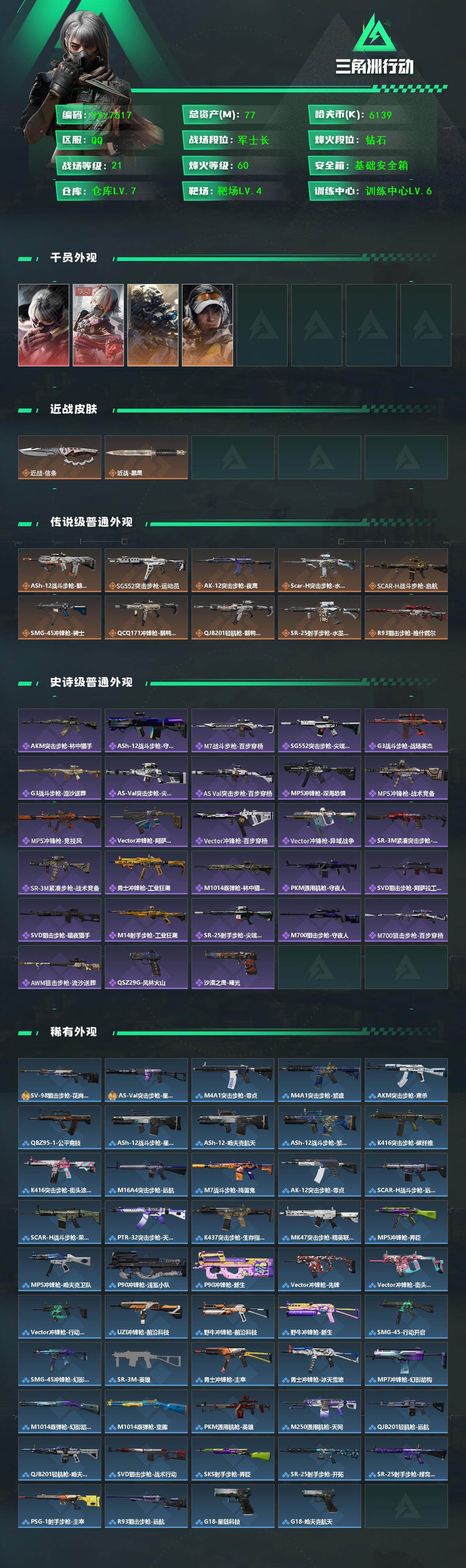 SJZCMW431394三角洲行动账号详情图2 SJZCMW431394三角洲行动账号详情图2