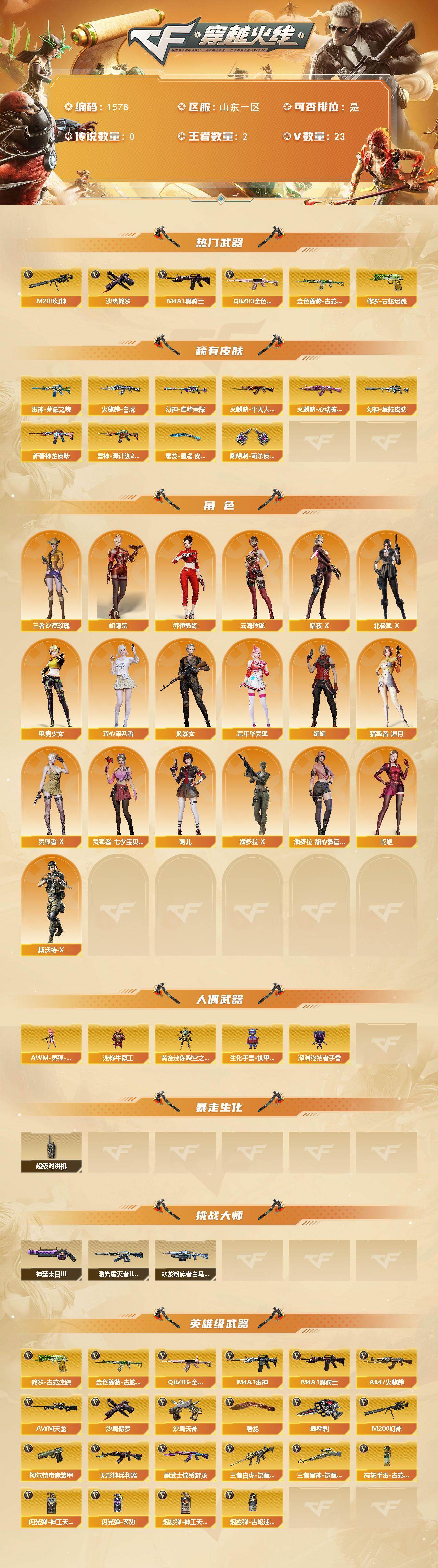 CFCMW421577穿越火线账号详情图2