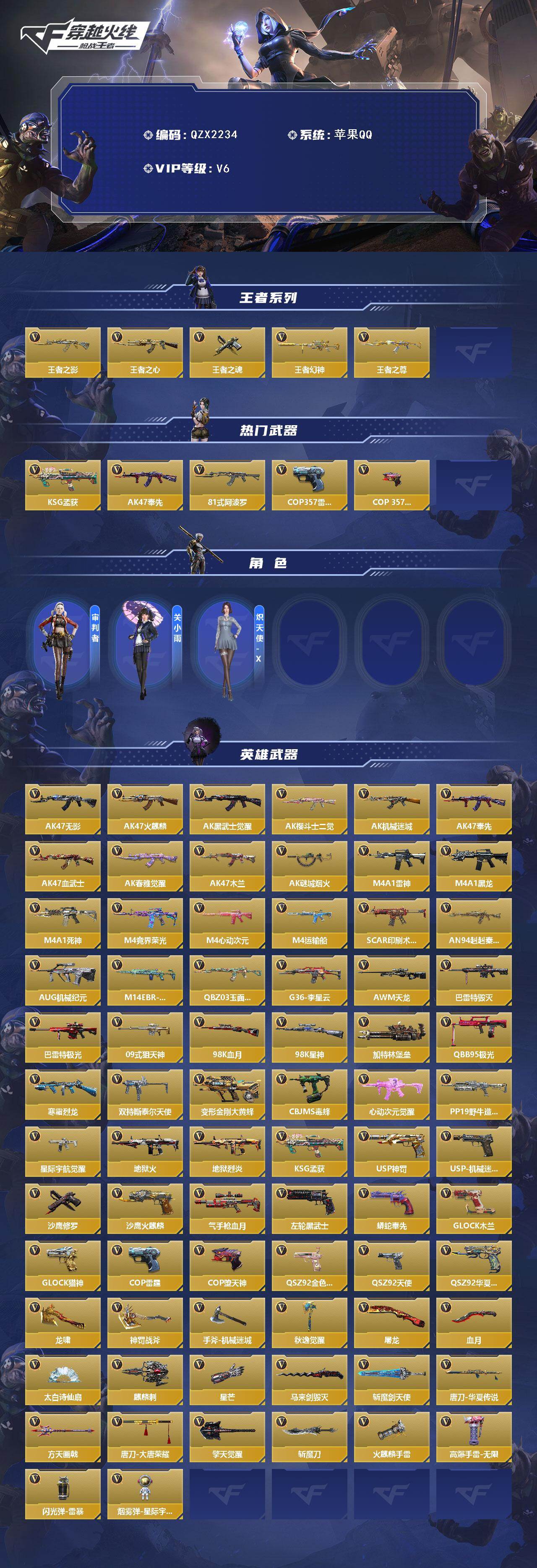 CFMEY47091枪战王者账号详情图2