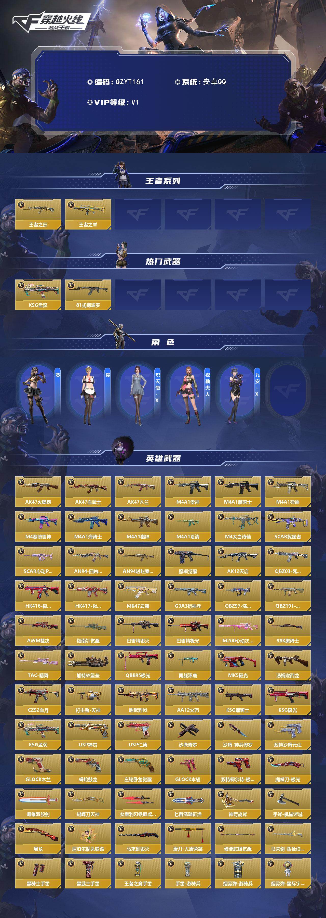 CFMEY47113枪战王者账号详情图2