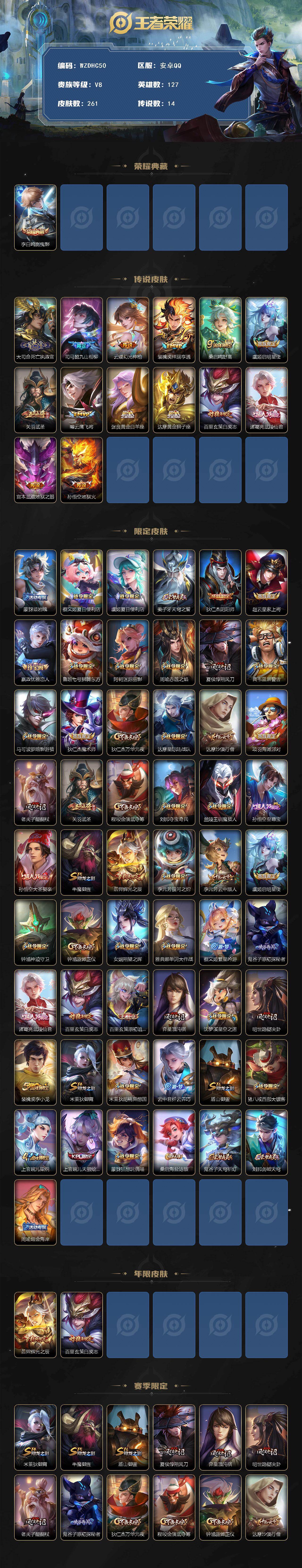 WZ03492110王者荣耀账号详情图2