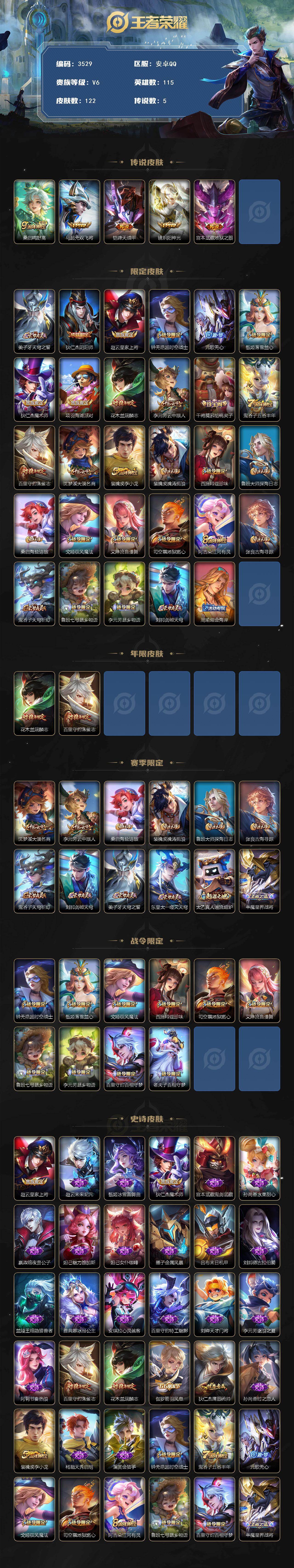 WZCMW4119044王者荣耀账号详情图2