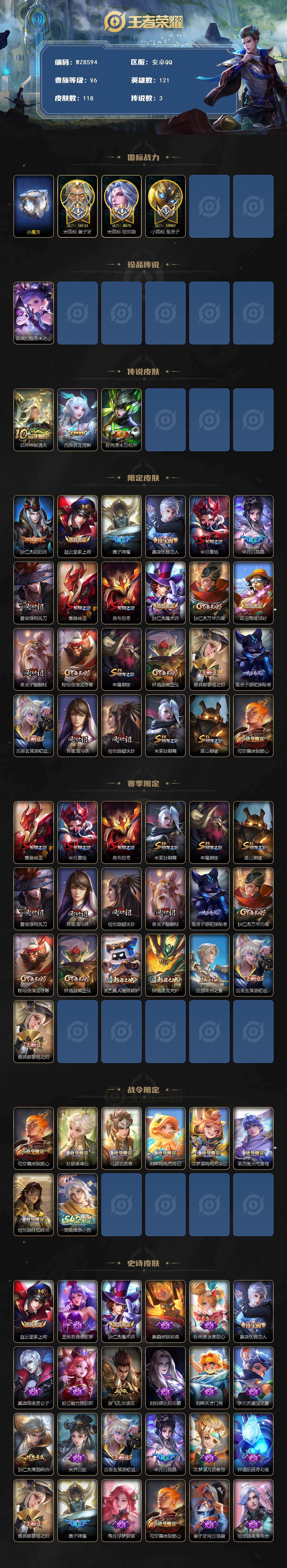 WZXS4117979王者荣耀账号详情图2