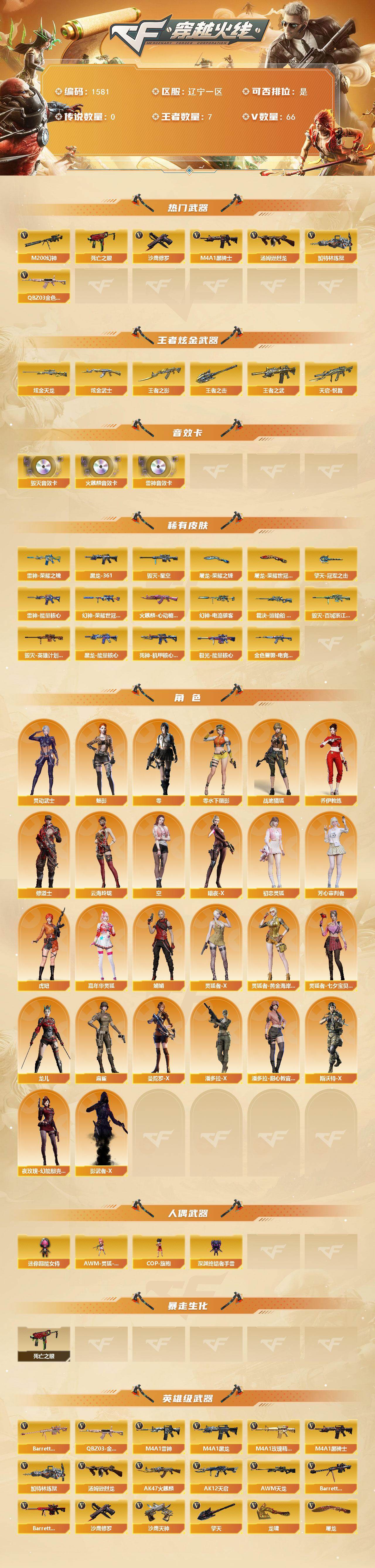 CFCMW421622穿越火线账号详情图2