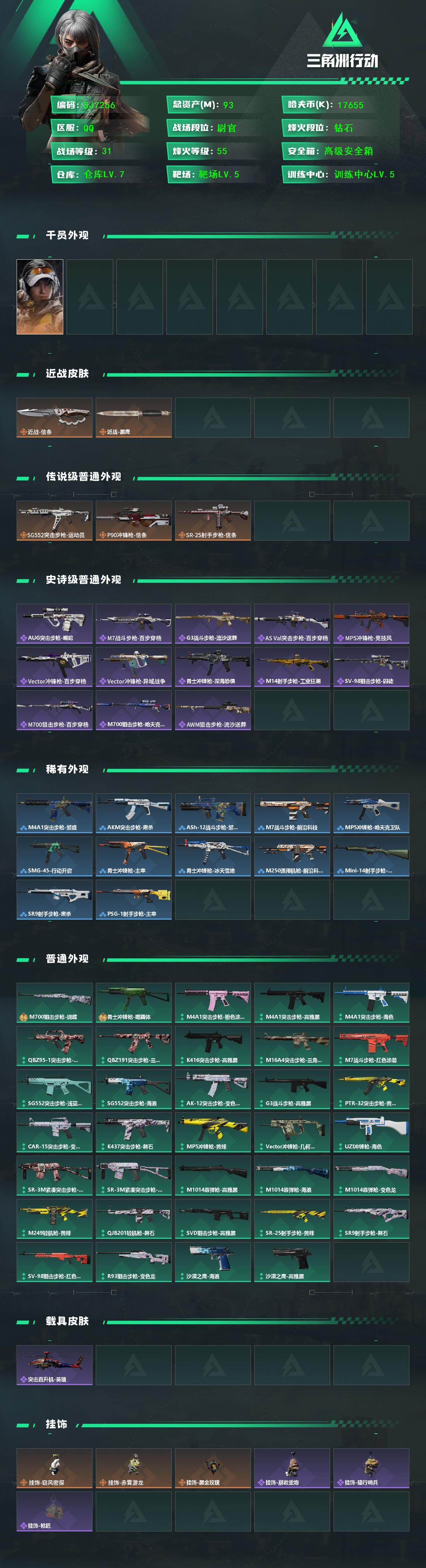 SJZEY424571三角洲行动账号详情图2