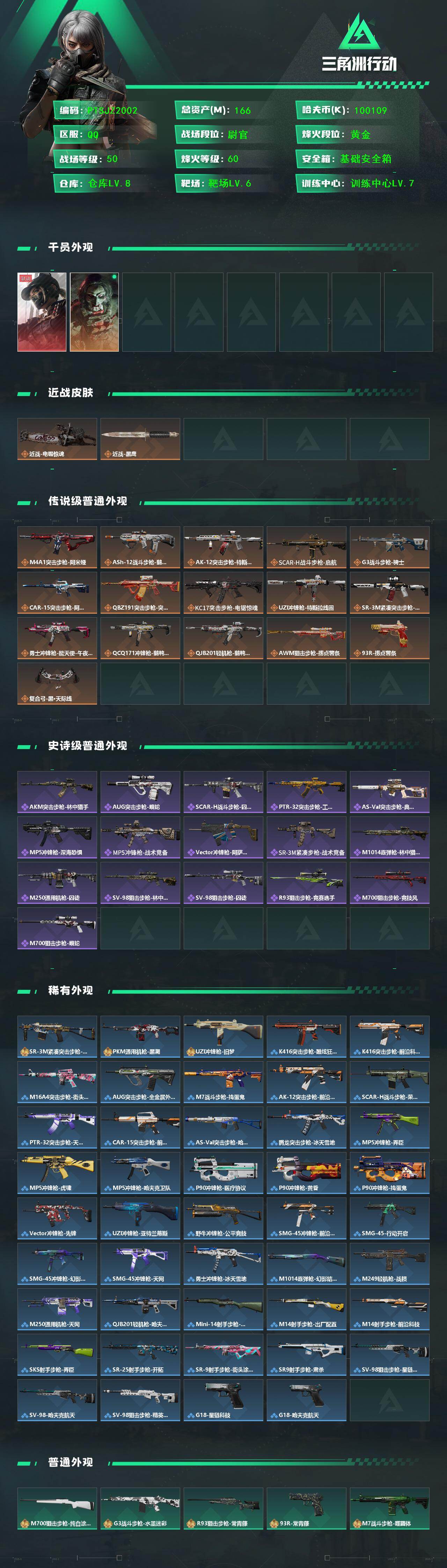 SJZQM427168三角洲行动账号详情图3