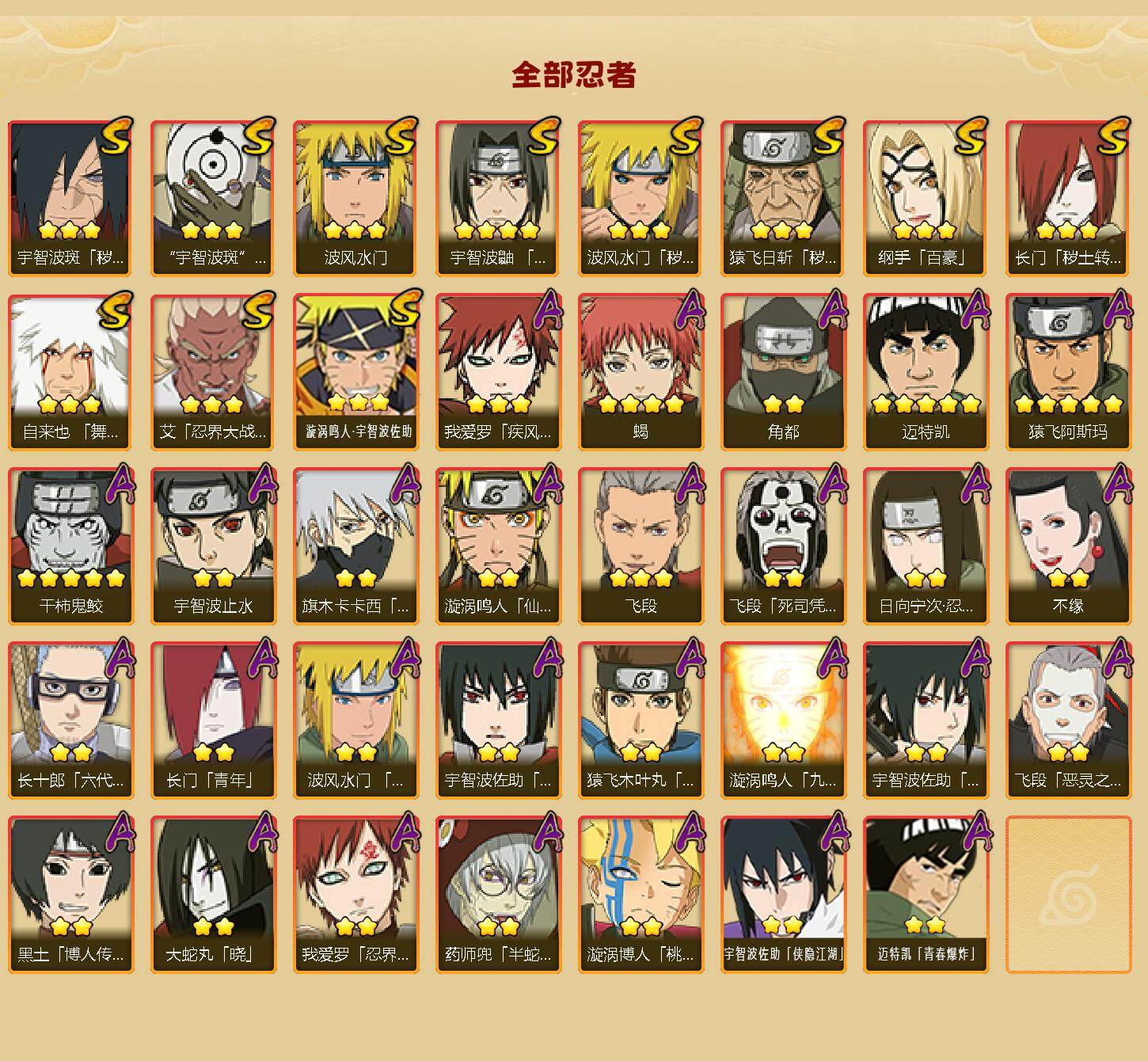 HYLFY46090火影忍者账号详情图2