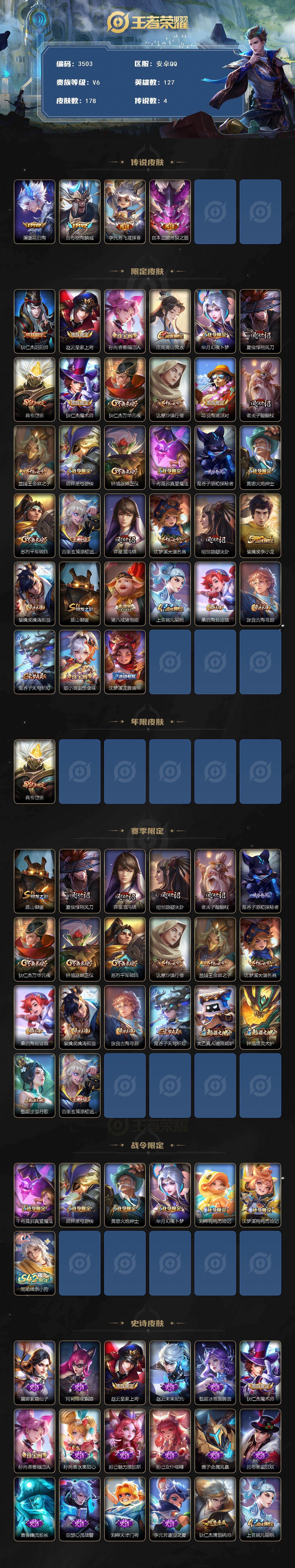 WZCMW4119027王者荣耀账号详情图2