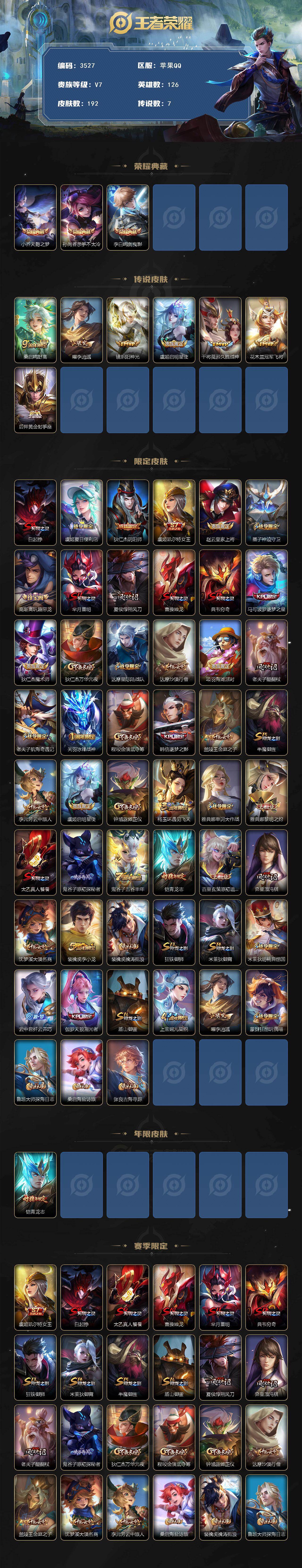 WZCMW4119042王者荣耀账号详情图2