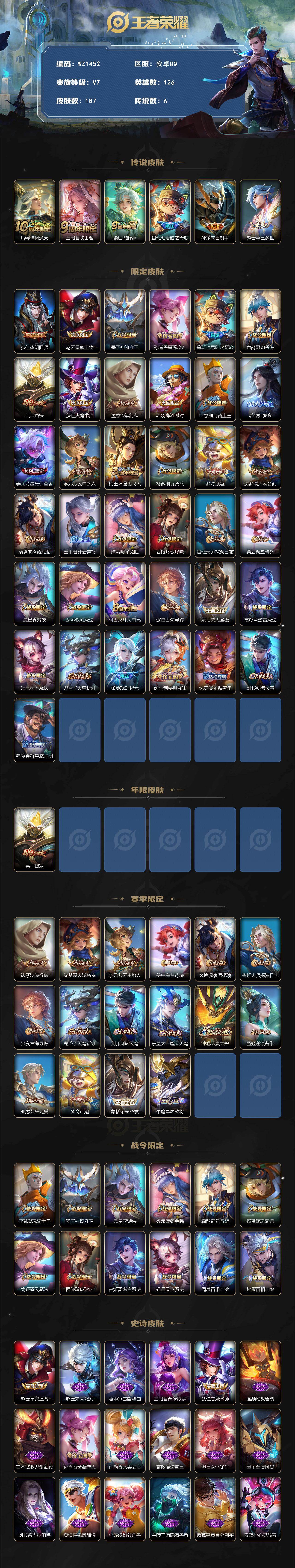 WZCMW491444王者荣耀账号详情图2