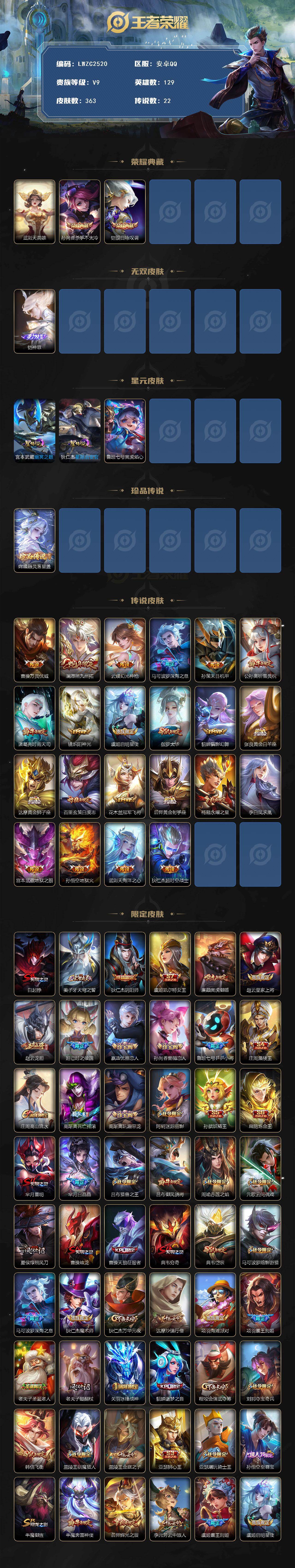 WZCMW4114451王者荣耀账号详情图2