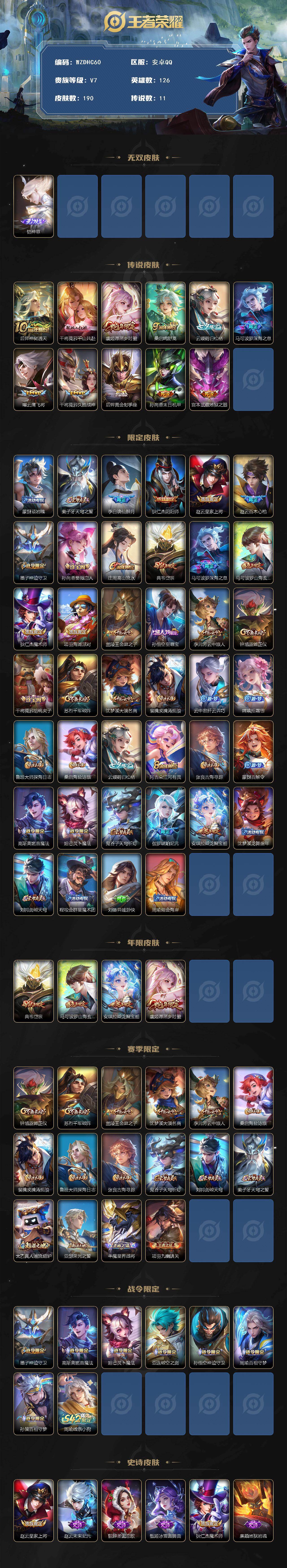 WZ03498148王者荣耀账号详情图2