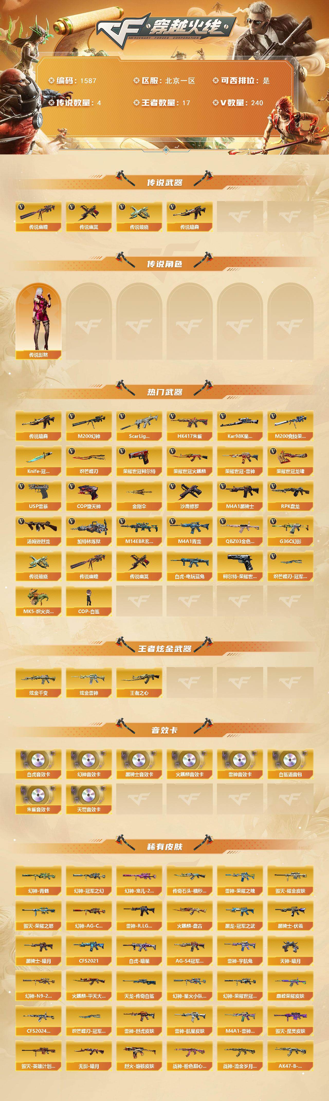 CFCMW422353穿越火线账号详情图2